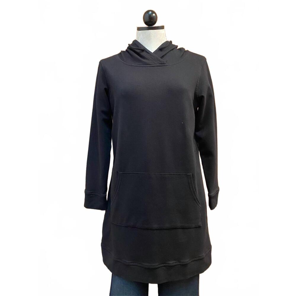 NEW COLOR ME COTTON women's hoodie tunic in black